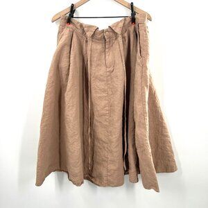 Linennaive midi skirt Linen tan cottagecore whimsical academia fairycore XL